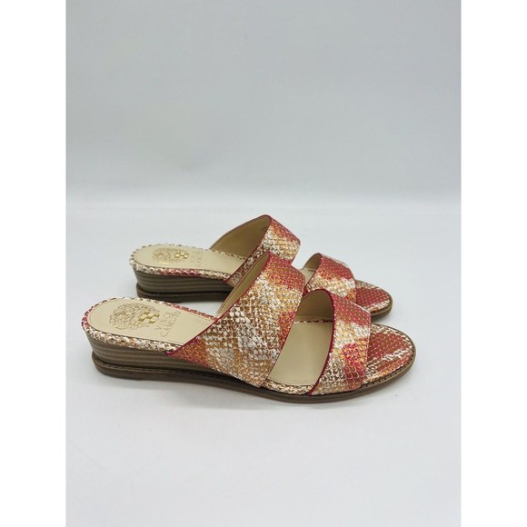 Vince Camuto WOMEN'S Relindie Demi-Wedge Slide Sandals - SUNSET SNAKE, US 7.5M - Picture 4 of 9